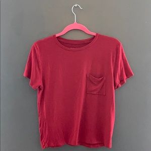 A&F red short sleeve size medium
